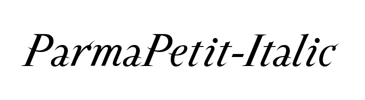 ParmaPetit-Italic Font
