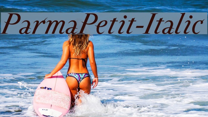 ParmaPetit-Italic Font examples