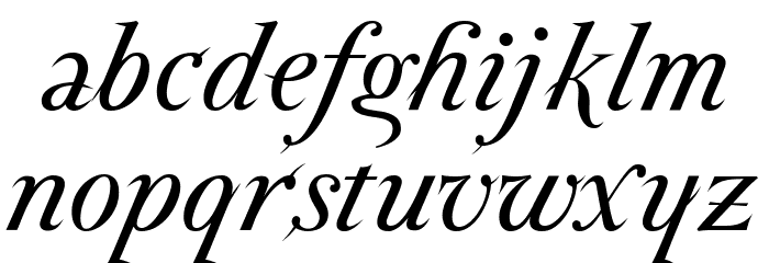 ParmaPetit-Italic Font LOWERCASE