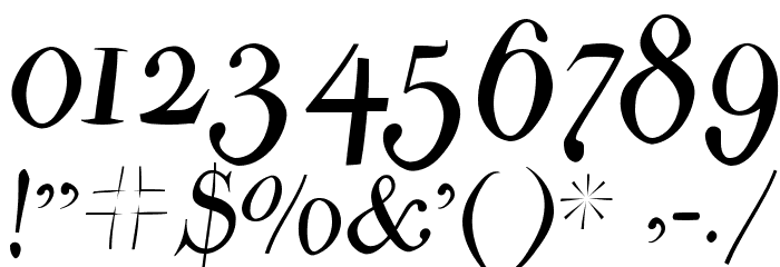 ParmaPetitFlyingRound Font OTHER CHARS