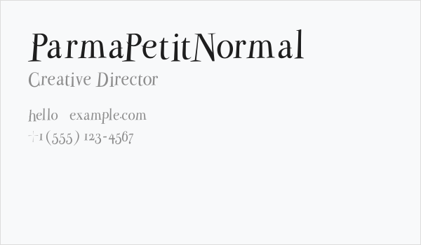 ParmaPetitNormal Business Card
