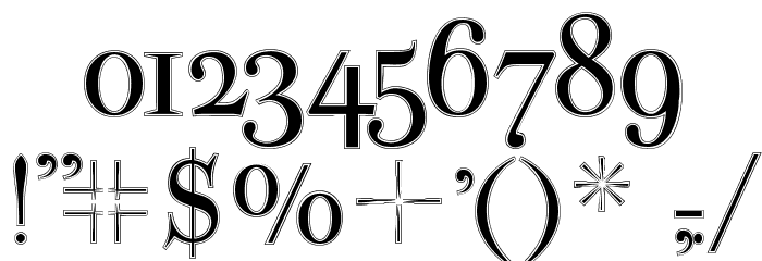 ParmaPetitOutline Font OTHER CHARS