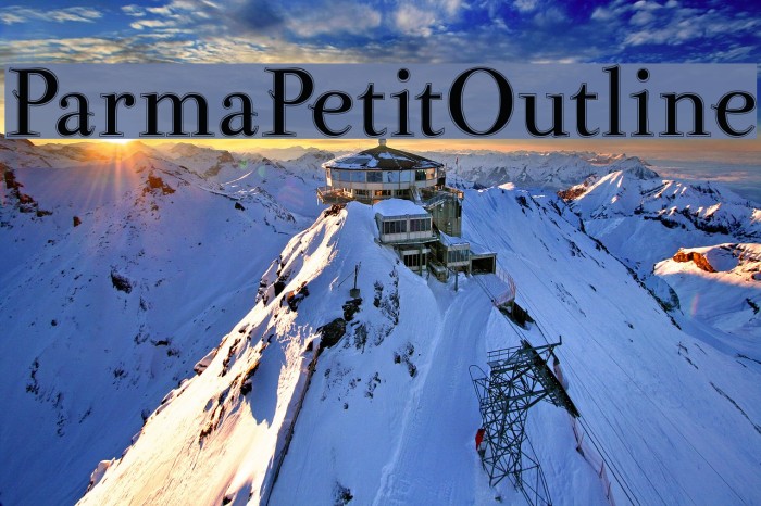 ParmaPetitOutline Font examples