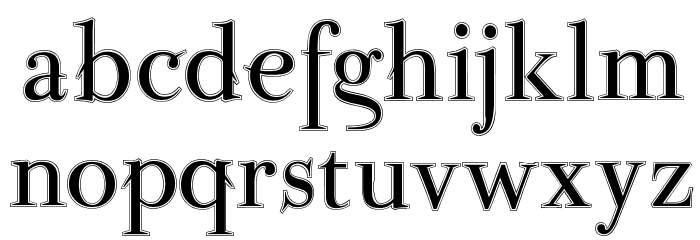 ParmaPetitOutline Font LOWERCASE