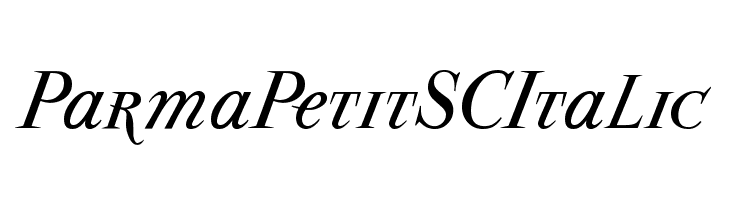 ParmaPetitSCItalic Font