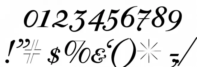 ParmaPetitSCItalic Font OTHER CHARS