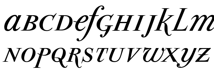 ParmaPetitSCItalic Font LOWERCASE