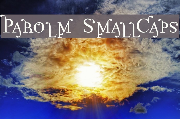 Parolm SmallCaps Font examples