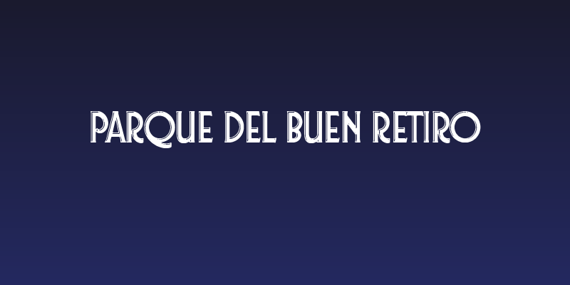 Parque del Buen Retiro Social Header
