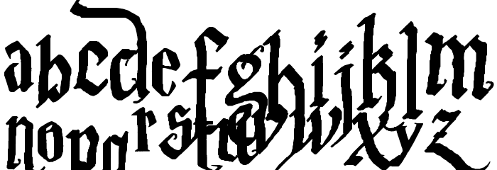 Parry Hotter Font LOWERCASE