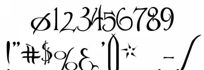 Parseltongue Font Alte caractere