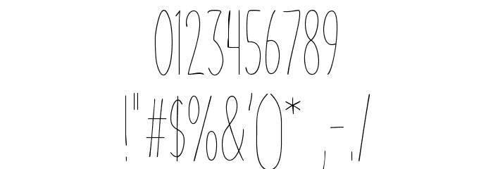 ParsleyPath-Thin Font OTHER CHARS