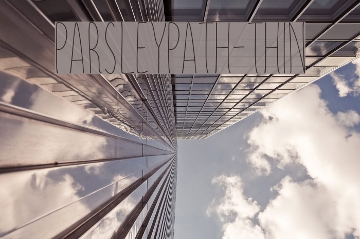 ParsleyPath-Thin Font examples
