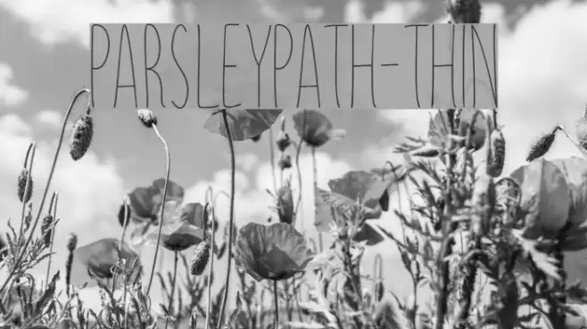 ParsleyPath-Thin Font examples