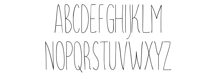 ParsleyPath-Thin Font LOWERCASE