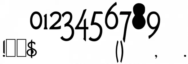 Parsnip Шрифта ДРУГИЕ символов