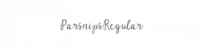 Parsnips Regular  font caratteri gratis