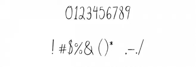 Parsnips Regular Font OTHER CHARS