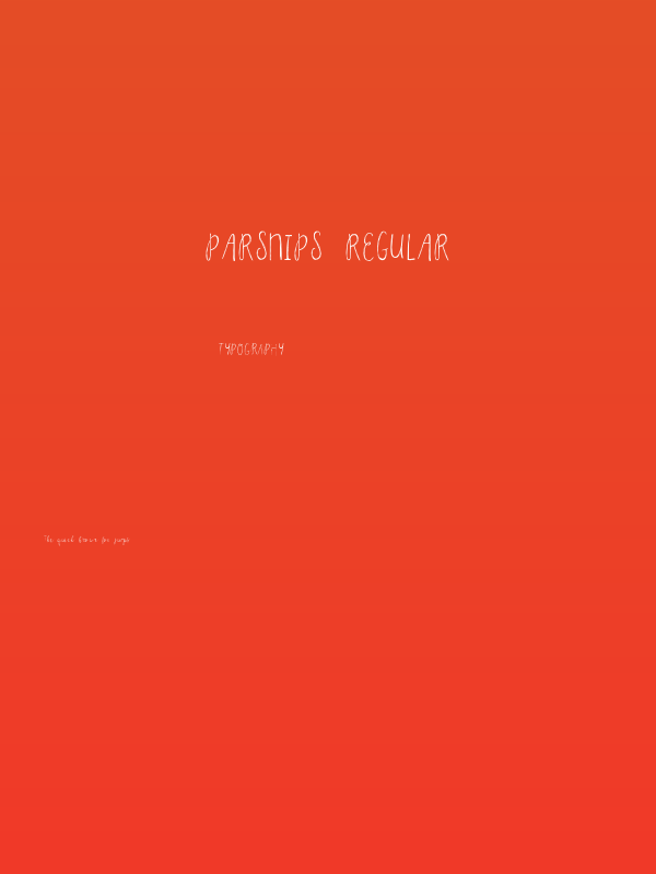 Parsnips Regular Poster