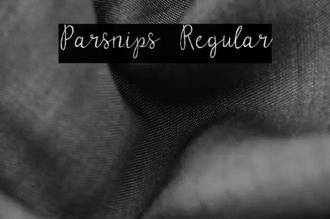 Parsnips Regular Font examples