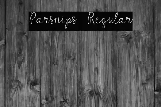 Parsnips Regular Font examples