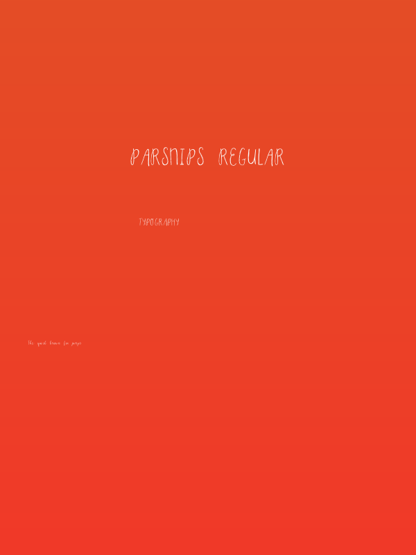 Parsnips Regular Poster