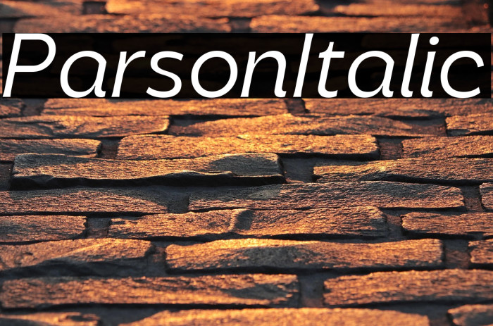 Parson Italic Example 3