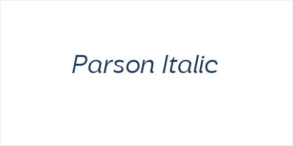Parson Italic Logo