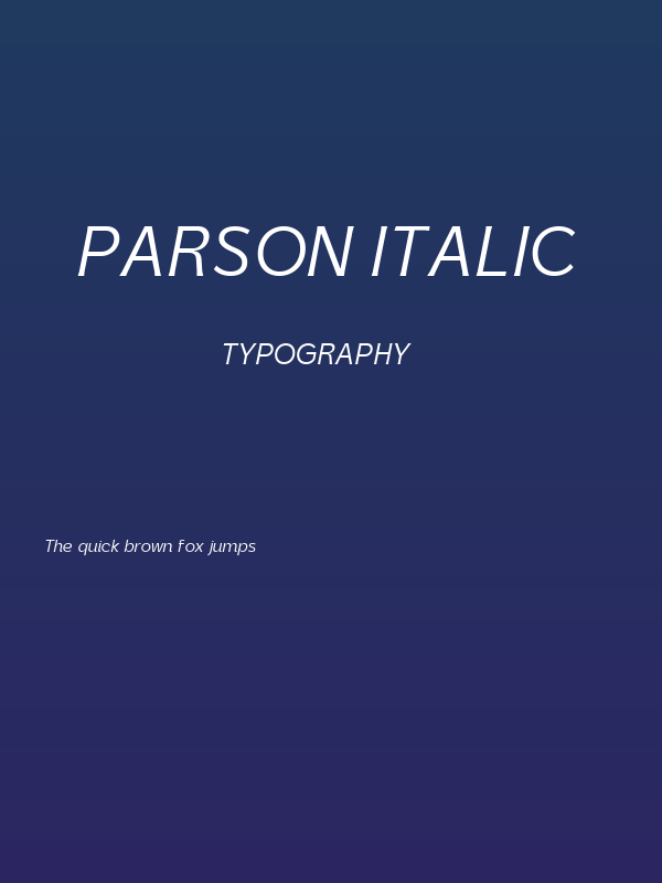Parson Italic Poster