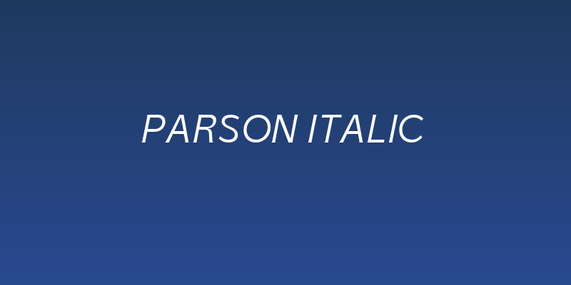 Parson Italic Social Header