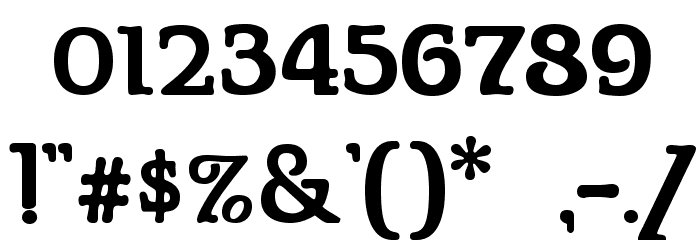 Parsons Alternate Heavy Font OTHER CHARS