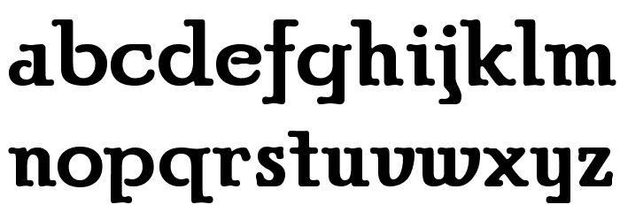 Parsons Alternate Heavy Font LOWERCASE
