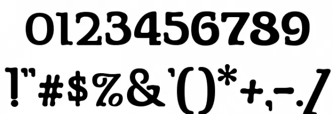 Parsons Alternate Font OTHER CHARS
