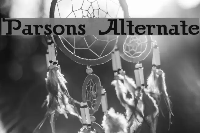 Parsons Alternate Font examples