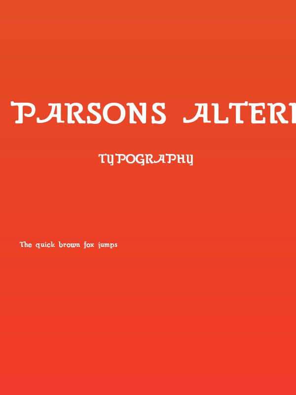 Parsons Alternate Poster
