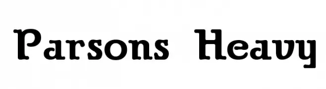 Parsons Heavy  Descarca Fonturi Gratis