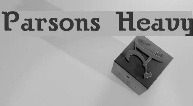 Parsons Heavy Font examples