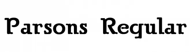 Parsons Regular  Frei Schriftart Herunterladen