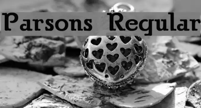 Parsons Regular Font examples