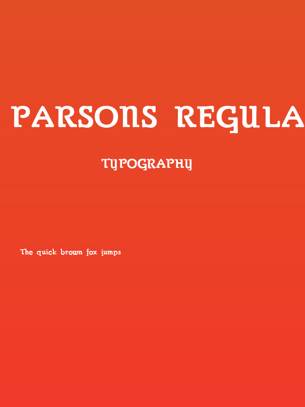 Parsons Regular Poster
