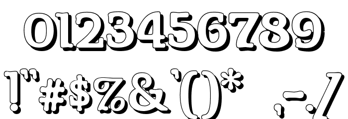 Parsons Shadow Heavy Font OTHER CHARS