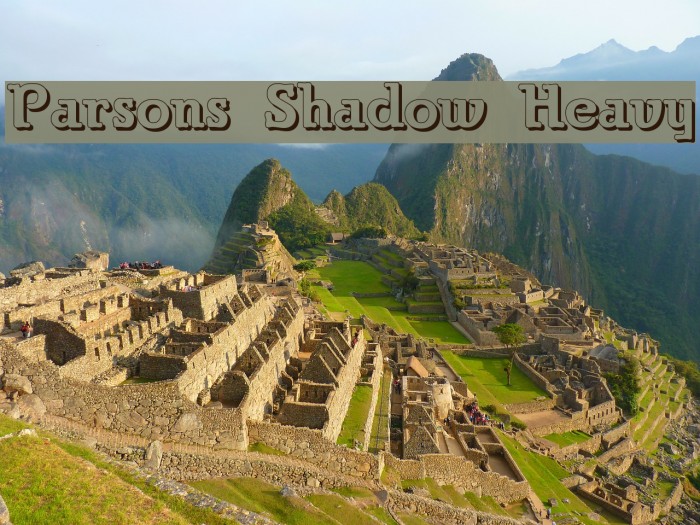 Parsons Shadow Heavy Font examples