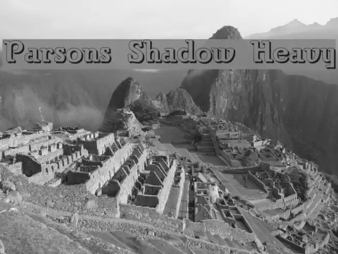 Parsons Shadow Heavy Font examples