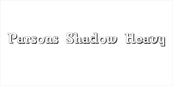 Parsons Shadow Heavy Logo