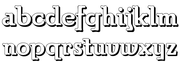 Parsons Shadow Heavy Font LOWERCASE