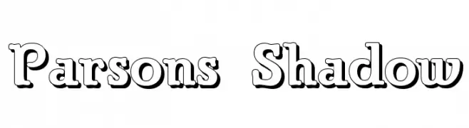 Parsons Shadow  Frei Schriftart Herunterladen
