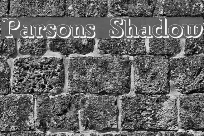 Parsons Shadow Font examples