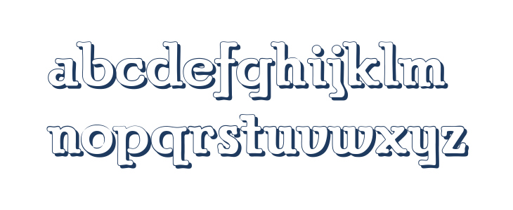 Parsons Shadow Lowercase