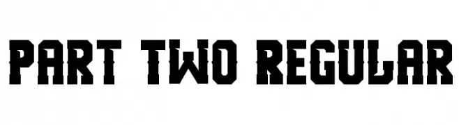 Part Two Regular  font caratteri gratis
