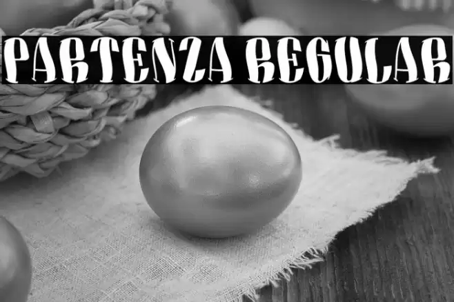 Partenza Regular Font examples